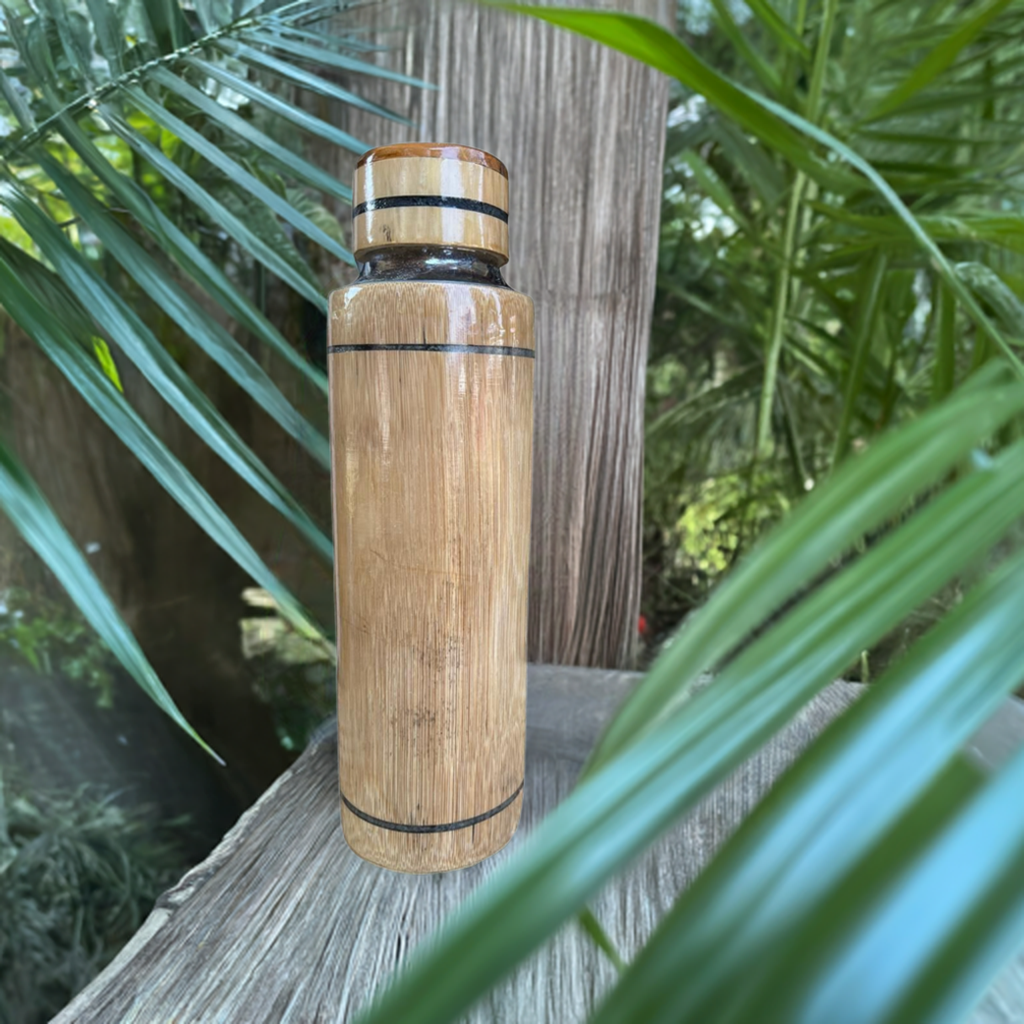 Handcrafted Bamboo Water Bottle 750ml