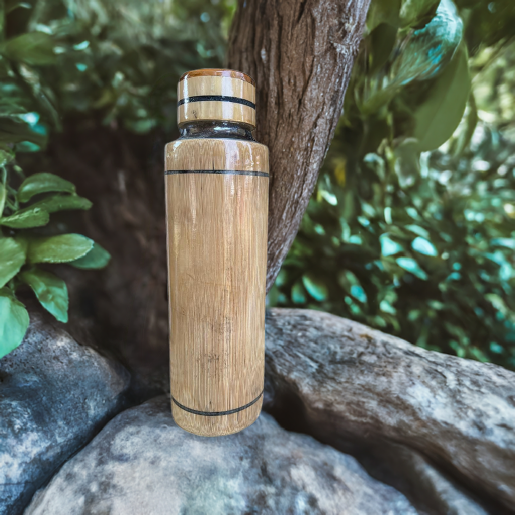 Handcrafted Bamboo Water Bottle 750ml